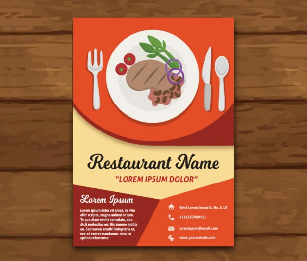 Brochure for restaurant